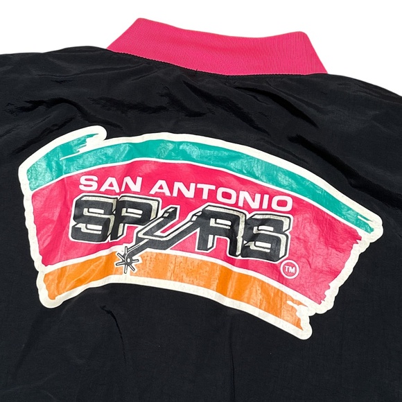 Mitchell & Ness San Antonio Spurs Hardwood Classics Windbreaker Jacket Mens 5XLB - Picture 9 of 13